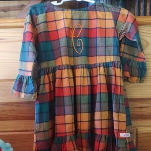 Ruffle Butts Multicolor Plaid Kids Dress